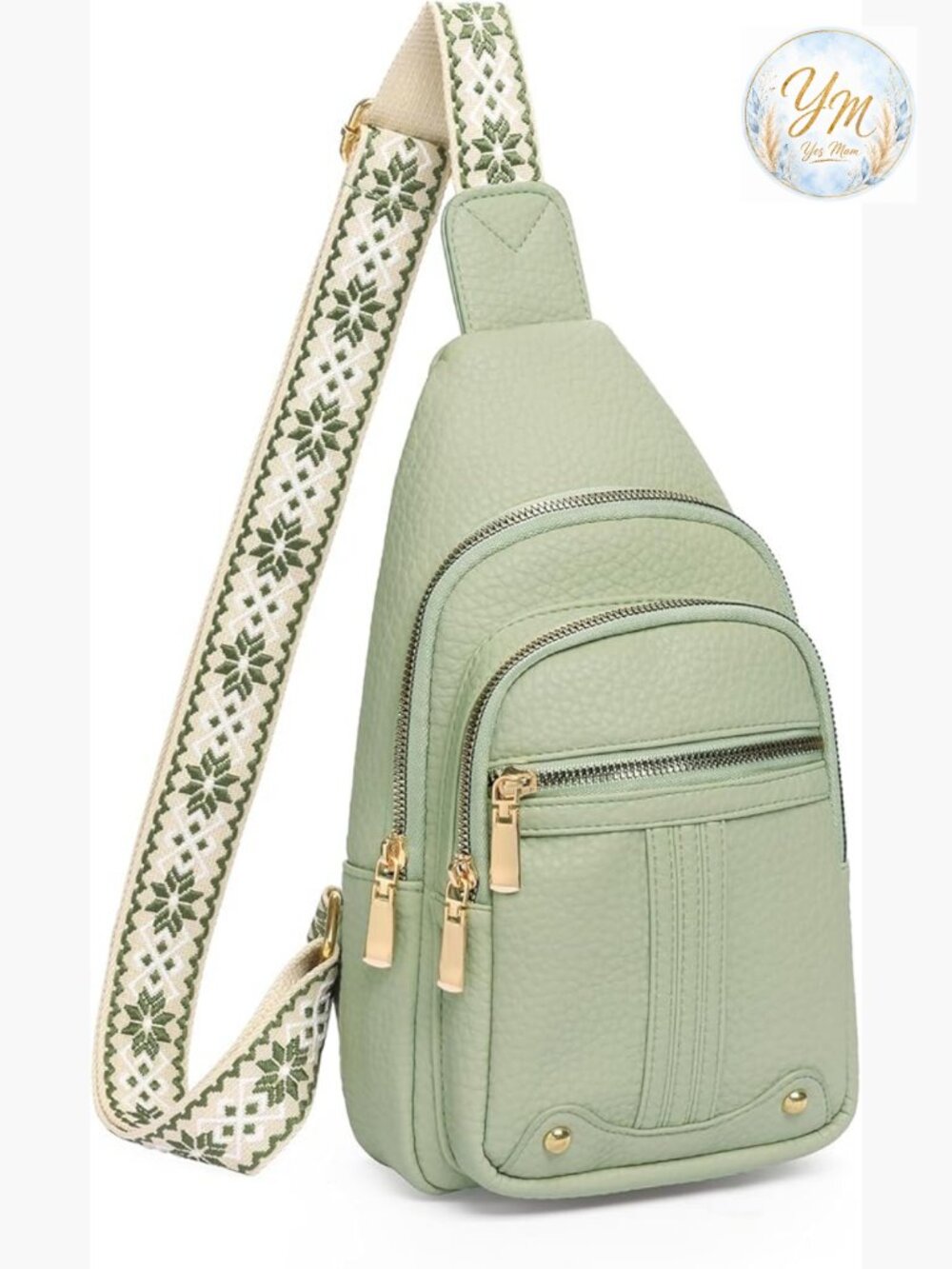 Vegan Leather Crossbody Sling Bag with Anti-Theft Pockets - Picture 1 of 7